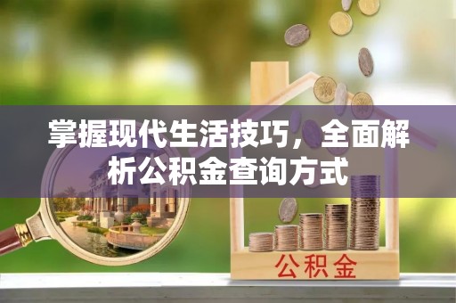 印台掌握现代生活技巧，全面解析公积金查询方式