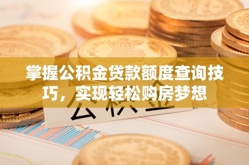 印台掌握公积金贷款额度查询技巧，实现轻松购房梦想
