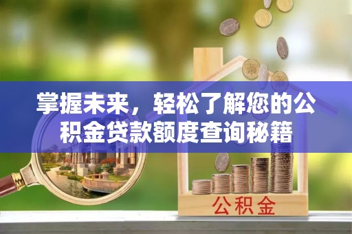 印台掌握未来，轻松了解您的公积金贷款额度查询秘籍