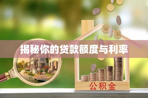 印台揭秘你的贷款额度与利率