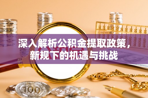 印台深入解析公积金提取政策，新规下的机遇与挑战